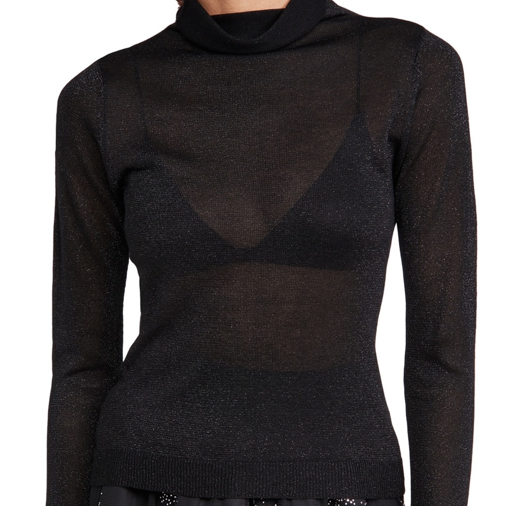525 Metallic Turtleneck Sweater